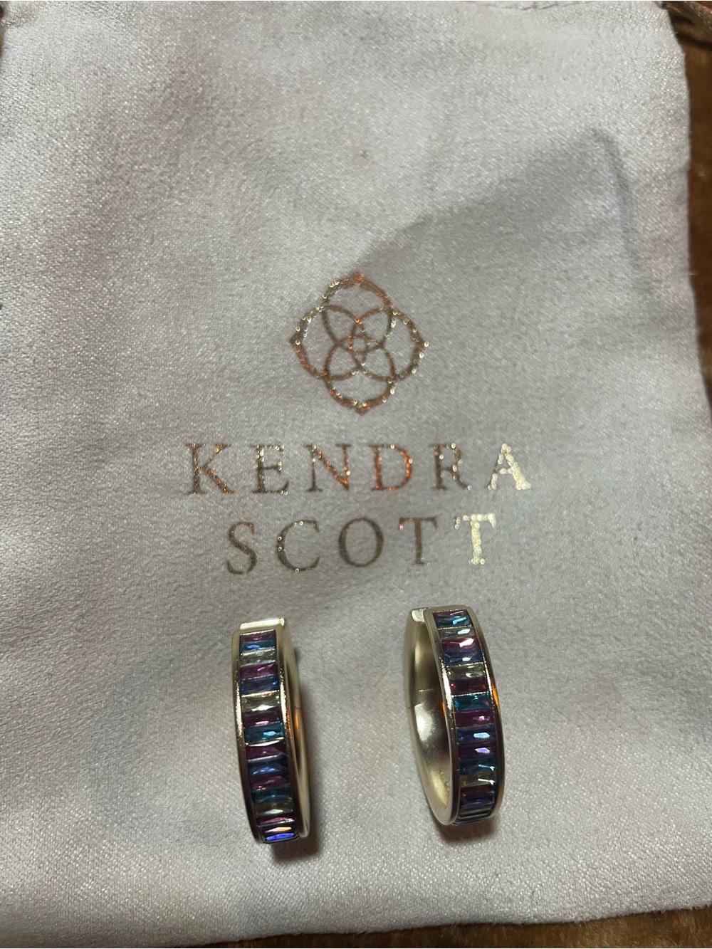 Kendra Scott Jack Multicolor Baguette Hoop Earrings